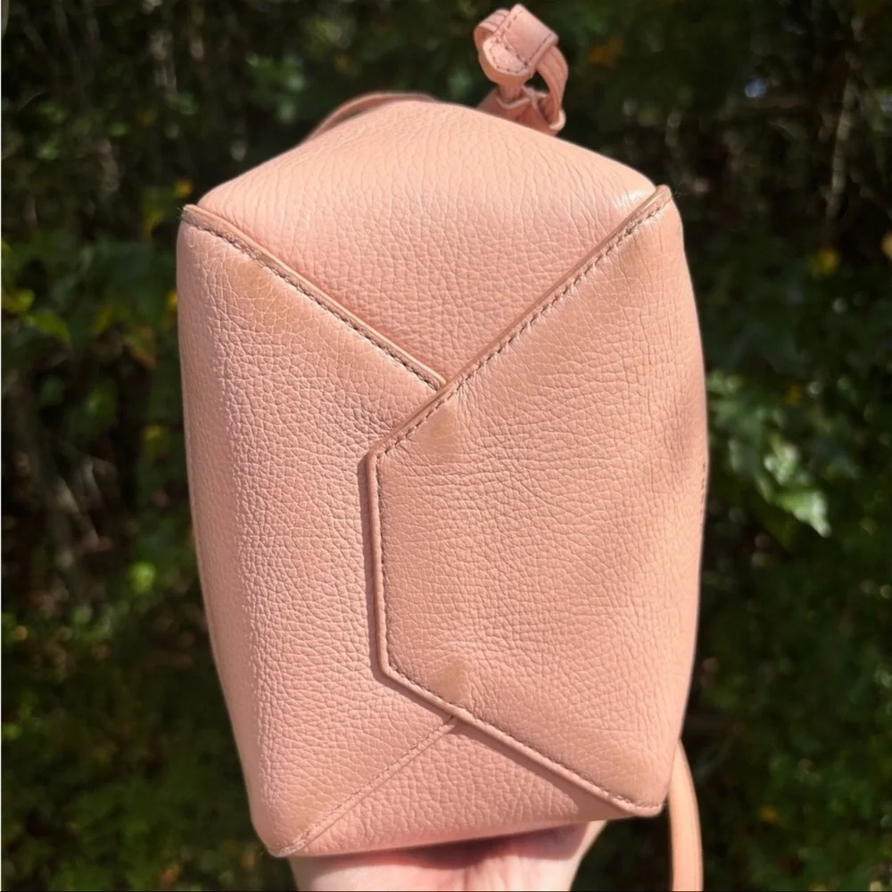 Furla Tote EUC Crossbody Genuine Leather Bag pebbled leather free charm & scarf - Picture 10 of 12